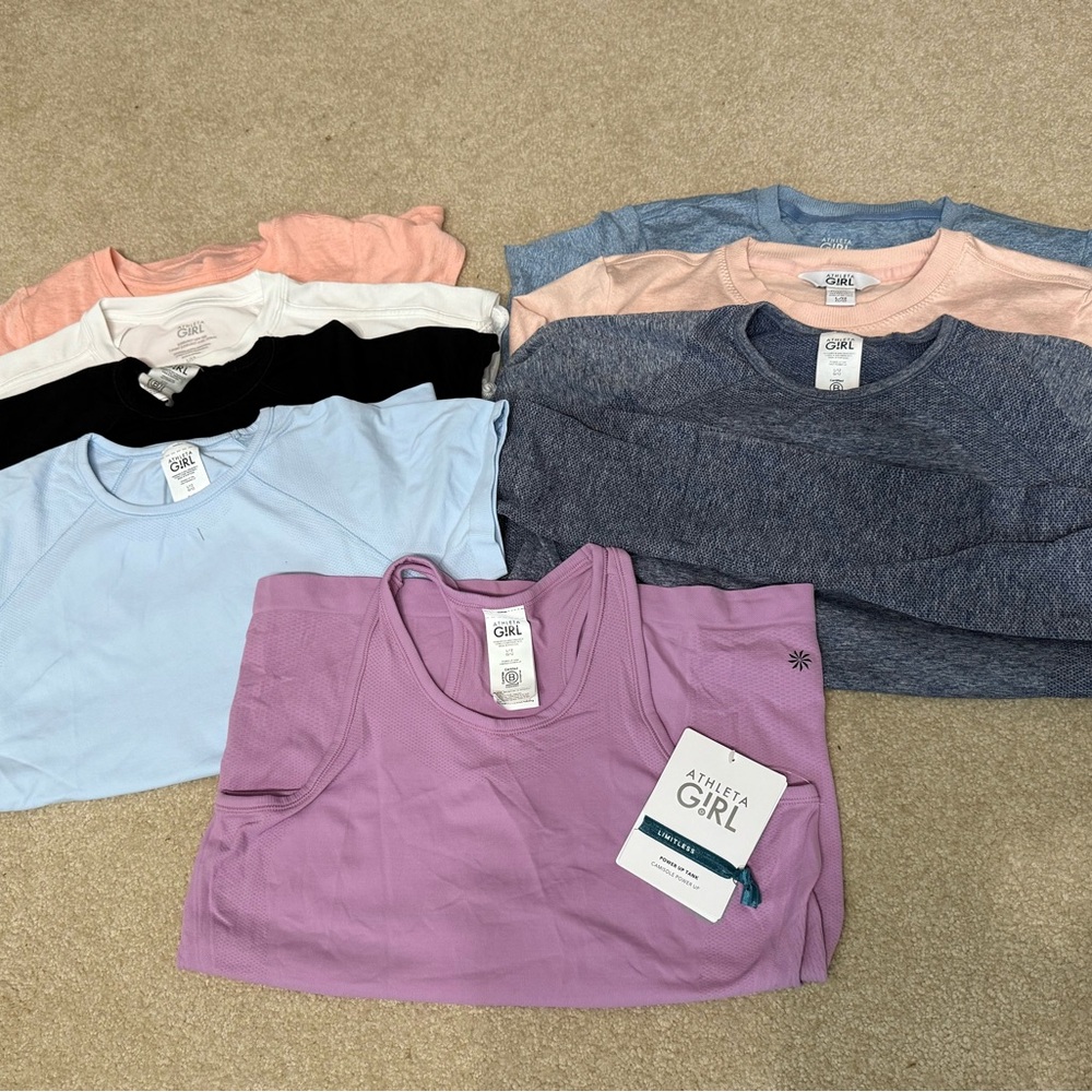 Athleta Girl Tops sz 12 - Multi-Color Set